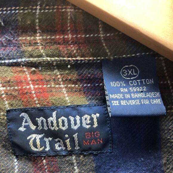 Andover Trail Cotton Flannel Mens 3XL (XXL) Big Man - Picture 4 of 5